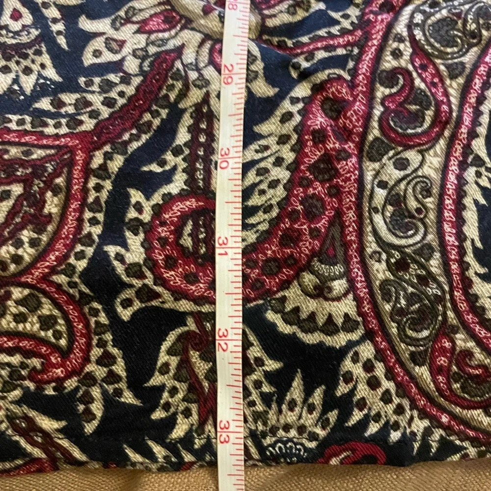 dressbarn A-Line Skirt with Red and Black Paisley - Picture 3 of 6